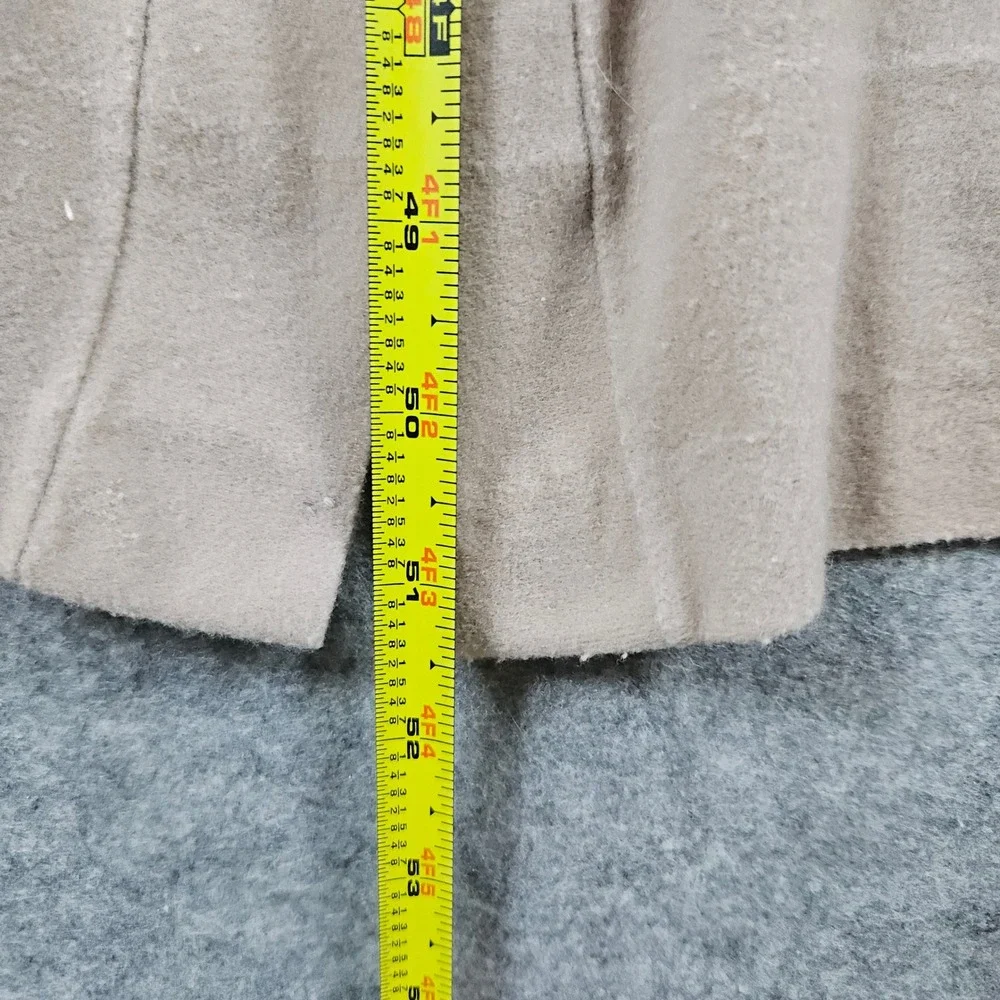 Rutledge Vintage Beige Button Front Lounge Robe Long Sleeve Pleated Size M FLAWS